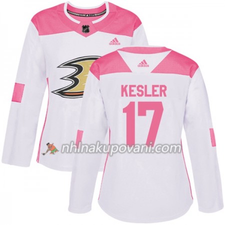 Anaheim Ducks Dresy Ryan Kesler 17 Bílá 2017-2018 Adidas Růžová Fashion Authentic - Dámské
